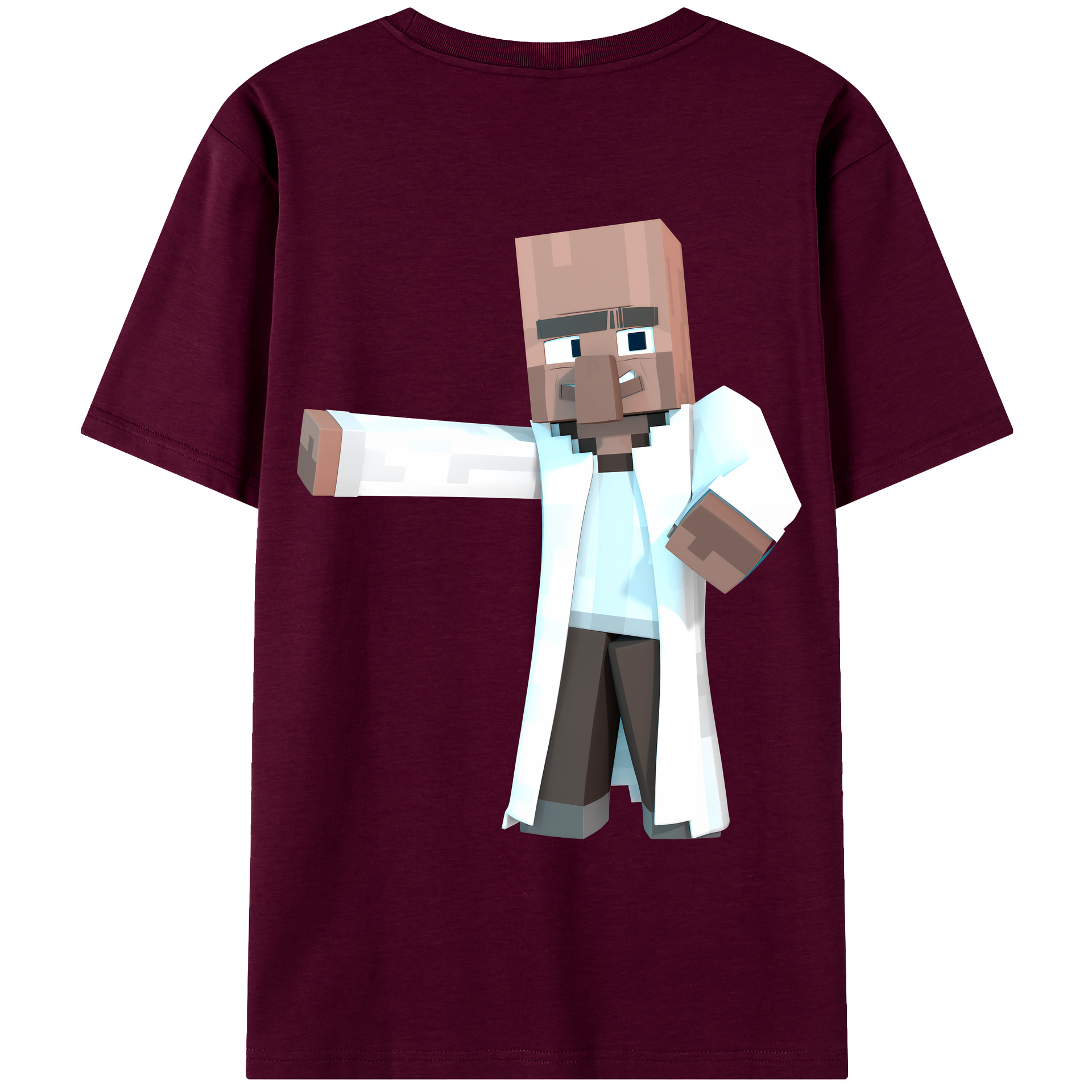 （画像用） マインクラフト ブロックの世界 Minecraft MC Block world レディース半袖Tシャツ(バックプリント)